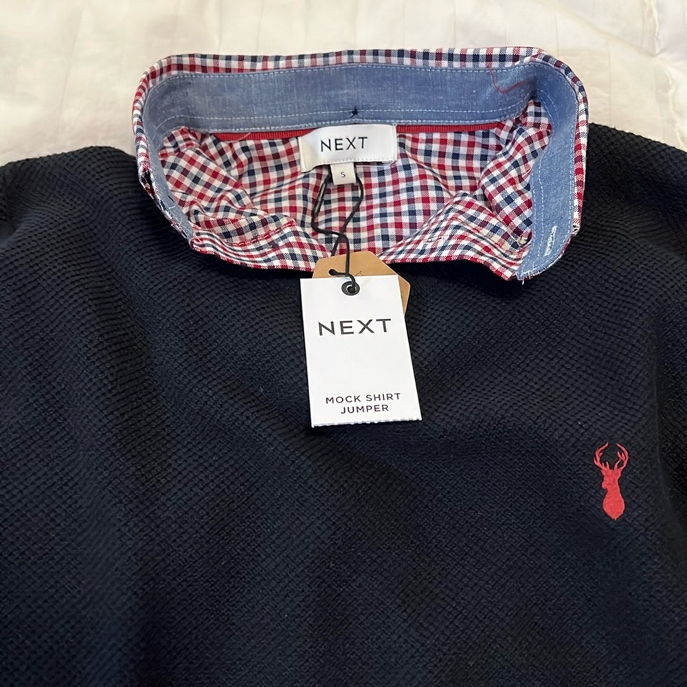Mock shirt Jumper/ sweater, very smart and high quality, brand new